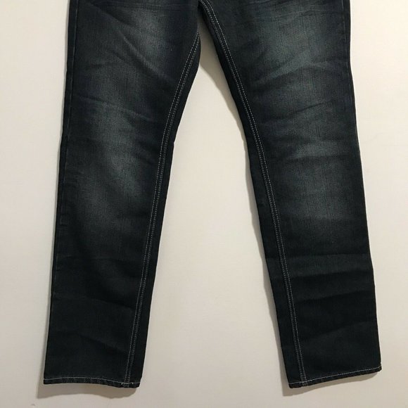 The Jean People Hollywood Mens Size  30x32 Jeans Slim Straight Dark Wash - Picture 4 of 12